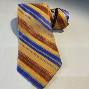Robert Talbott silk Repp tie Best of Class Men's XL 61” L x 3.5” Striped USA